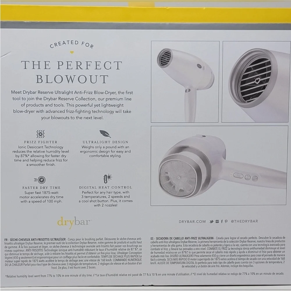 Drybar Reserve Hair Dryer - White and Gray